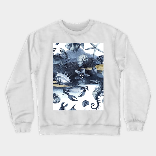 Aquatic Crewneck Sweatshirt by ElenaDanilo